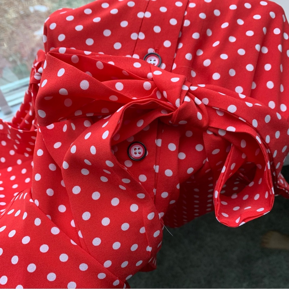 Red Polka Dot Fit & Flare Dress